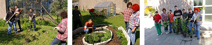 Schülerfirmenarbeit Gartengrün